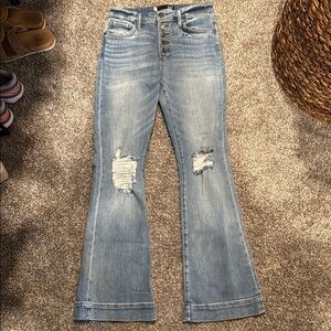 Kut from the Kloth Blue Flare Wide Leg Jeans